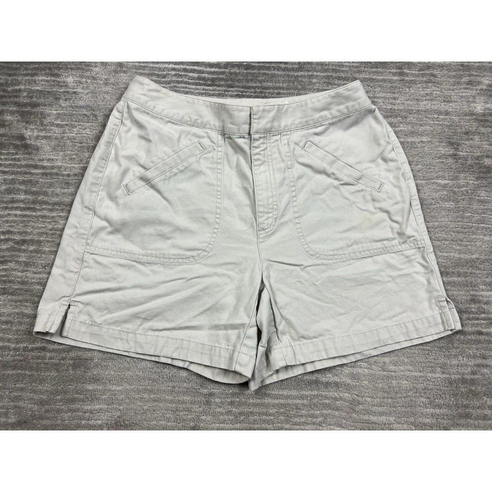 Liz Claiborne Lizwear Shorts Womens 8 Beige Cotton Casual